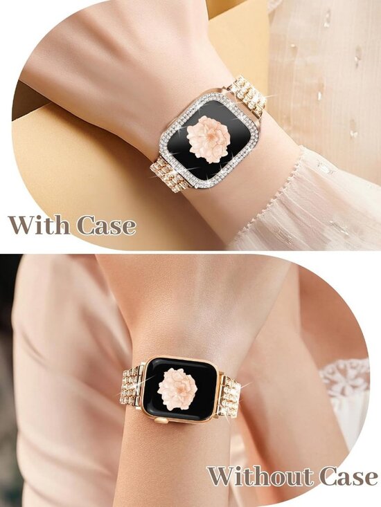Luxury Bling Diamond Band for Apple Watch 38mm-49mm, Metal Bracelet Strap main image 4